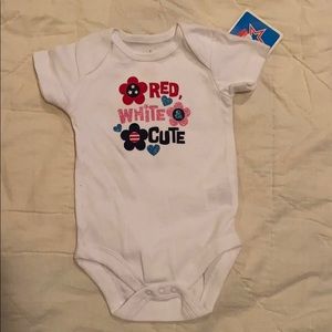 Brand new Red White and Blue onesie